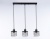 Светильник подвесной в стиле лофт Ambrella TR8075/3 BK черный E27*3 max 40W 582*120*1040