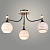 Люстра N6395/3 BK+WOOD черный 3x60W E27 d590 h310, QH24
