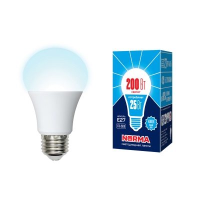 Лампа светодиодная VOLPE LED-A70-25W/4000K/E27/FR/NR картон серия Norma