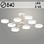 Люстра XI3201/8 WT+WOOD белый/дерево 144W LED 3000-6000K d840 h210, HN22