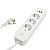 Удлинитель 3-местный c/з 3x1 мм2, 1,8 м, 250В, 10А, 2USB+1Type-C 2,4А, серия Home, белый STEKKER HM0