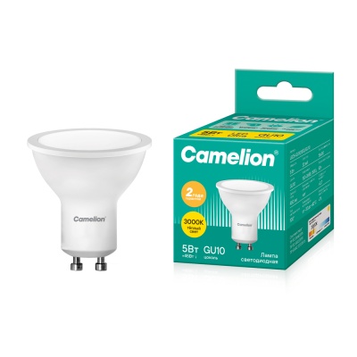 Лампа CAMELION LED5-GU10/830/GU10 220V 5W (1/10/100)