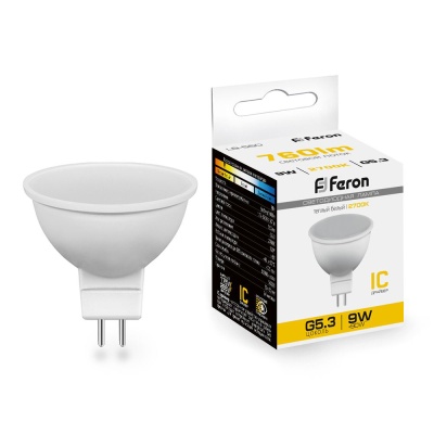 Лампа светодиодная FERON LB-560 9W 230V  G5.3 2700K MR16