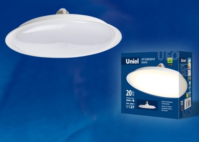 Лампа светодиодная UNIEL LED-U165-20W/3000K/E27/FR PLU01WH