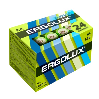 Батарейка Ergolux LR6 Alkaline BP-24, 1.5В  NEW 