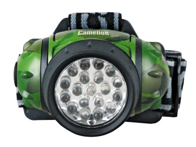 Фонарь CAMELION LED 5313-19F4ML налобный, металлик, 19LED, 4 режима, 3хAAA в комплекте (1/6)