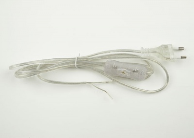 Сетевой шнур UNIEL UCX-C11/02A-170 CLEAR с вилкой и выкл. 2А, 500Вт, 1,7м. Прозрачный.