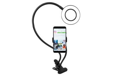 Светильник кольцевой CAMELION KD-848 C02 LED 7Вт, подставка для смартфона, на клипсе