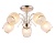 Люстра подвесная Ambrella TR3189/5 GD/CL/FR золото/прозрачный/белый матовый E27/5 max 40W D600*285