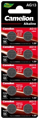 Батарейка CAMELION G13 BL-10 Mercury Free (357A/LR44/A76) для часов(10/100/360)