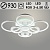 Люстра DK06060B/8 PR WH белый 256W+11W LED RGB 3000-6500K d930 ПДУ(ИК) диммер, HN23