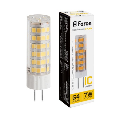 Лампа светодиодная FERON LB-433 7W 230V G4 2700K