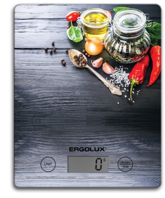 Весы кухонные ERGOLUX ELX-SK02-С02 черные, специи (до 5кг, 195*142 мм) (1/20)