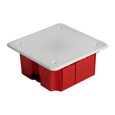 Коробка монтажная STEKKER EBX30-02-1-20-92 для полых стен с пласт. зажимами с крышкой 92*92*45мм