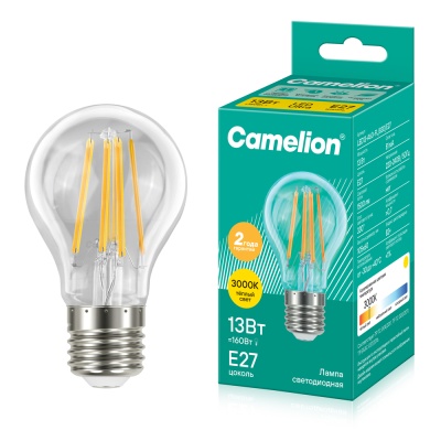 Лампа CAMELION LED13-A60-FL/830/E27 220V 12W