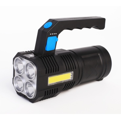 Фонарь ULTRAFLASH LED53766 (фонарь акк 4В, черн., 4LED+COB, 3 Вт, 4 реж, USB, бокс са) (1/54)