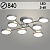 Люстра XI3267/8 GREY+WOOD серый/дерево 144W LED 3000-6000K d840 h140, HN23