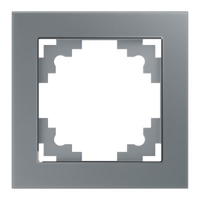 Рамка 1-местная, серия Катрин, GFR00-7001-03, серебро (50/200)