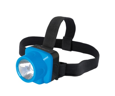 Фонарь ULTRAFLASH LED5375 налобн. аккум. 220В, голубой, 1 Ватт  LED, 2 реж, пласт, бокс