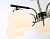 Светильник подвесной Ambrella TR303312/5 BK/SB/FR черный/бронза/белый матовый E27*5 max 60W D560*250