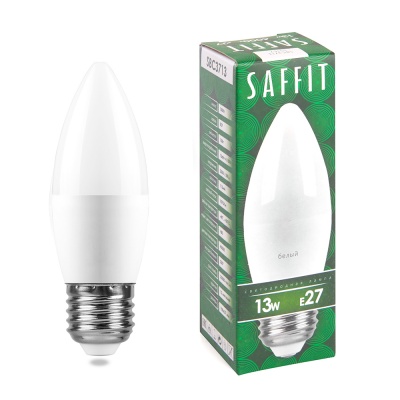 Лампа светодиодная SAFFIT 13W 230V E27 4000K C37, SBC3713