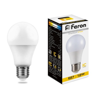 Лампа светодиодная FERON LB-93 32LED/12W 230V E27 2700K A60 (10/50)