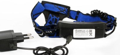 Фонарь ULTRAFLASH E150 аккум. 220В, черн., CREE 3W, фокус, 2ак 3 реж.,  пласт. бокс