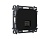 MO812030 Комплект механизма телеф розетки OMEGA Черный матовый RJ-11(4P4C) QUANT (OP8120,VM190)