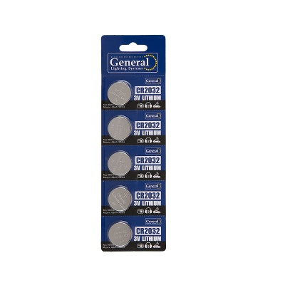 Батарейка  GBAT-CR2032  кнопочная литиевая 5pcs/card  (5/100/2000)