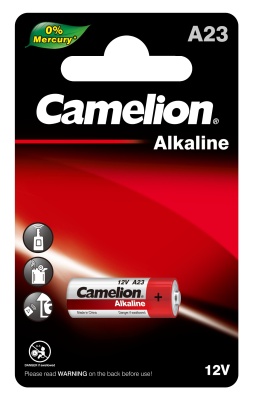Батарейка CAMELION LR23A Mercury Free (A23) BP-1, 12В