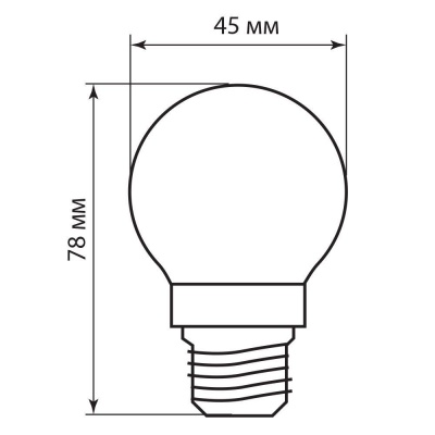 Лампа светодиодная FERON LB-61 4LED/5W 230V E27 4000K филамент G45