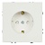 Розетка 1-местная с з/ш, с/з (механизм), СЗК, 250В, 16А, серия Эмили, RST16-5110-01ZK, белый фарфор,