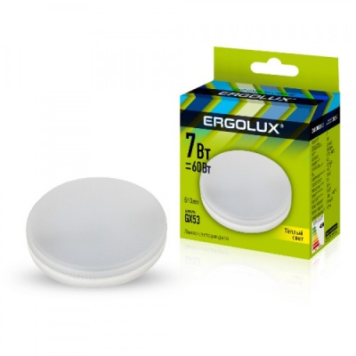 Лампа Ergolux LED-GX53-7W-GX53-3K, 172-265В