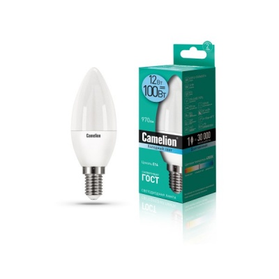 Лампа CAMELION LED12-C35/845/E14 220V 12W ()