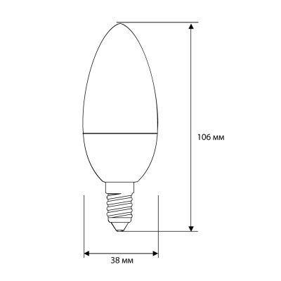 Лампа Ergolux LED-C35-11W-E14-3K Свеча 172-265V