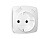 OP1100 Лицевая панель OMEGA (Белый глянец) для электр розетки с/з со шторками 2USB тип A+C QUANT