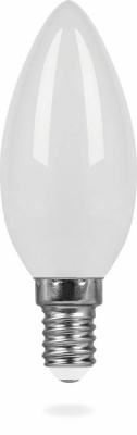 Лампа светодиодная FERON LB-58 4LED/5W матовая 230V E14 4000K филамент свеча