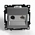 Розетка (механизм) TV + компьютерная RJ-45, серия Катрин, GLS00-7106-03, серебро