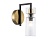 Светильник настенный LH56119 BK/BS/CL черный/латунь/прозрачный E14 max 40W 150*100*210