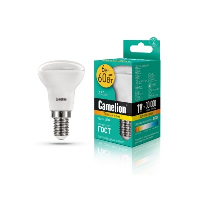Лампа CAMELION LED6-R50/830/E14 220V 6W (1/10/100)