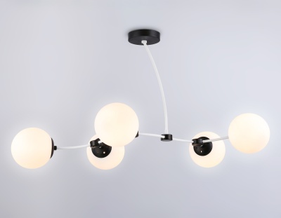 Люстра подвесная Ambrella TR2546/5 WH/BK белый/черный E27/5 max 60W 950*600*450