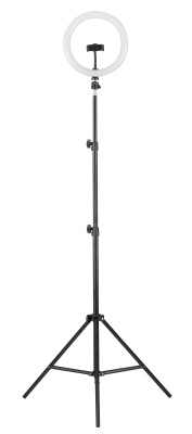 Светильник кольцевой CAMELION KD-810F C02 LED 10Вт, подставка для смартфона, напольн.на штативе