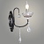 Бра NH5906/1W COF+FGD кофе/золото/хрусталь 1х40W E14 h390, QH23