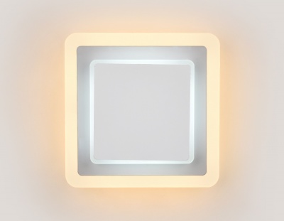 Светильник настенный Ambrella FW106 WH/S белый/песок LED 3000K/6400K 18W 240*220*50