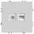 Розетка TV + компьютерная RJ-45 (механизм), серия Эмили, RST00-5106-01, белый фарфор, soft touch