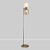 Напольный светильник со стеклянными плафонами 01085/2 латунь