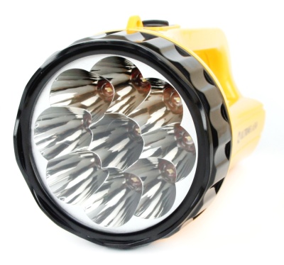 Фонарь ULTRAFLASH LED3816SM аккум. 220В желтый 9LED, 2 режима, SLA,пластик,коробка