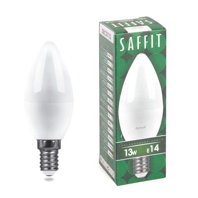 Лампа светодиодная SAFFIT 13W 230V E14 4000K C37, SBC3713