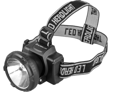 Фонарь ULTRAFLASH LED5364 налобный аккум., черный 0.5В LED 2режима, пластик (1/90)