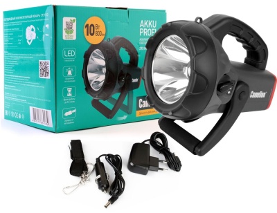 Фонарь CAMELION 2931R2 Карбон аккум.,10W CREE LED,4B 4Ач.,220В/12В (1/12)